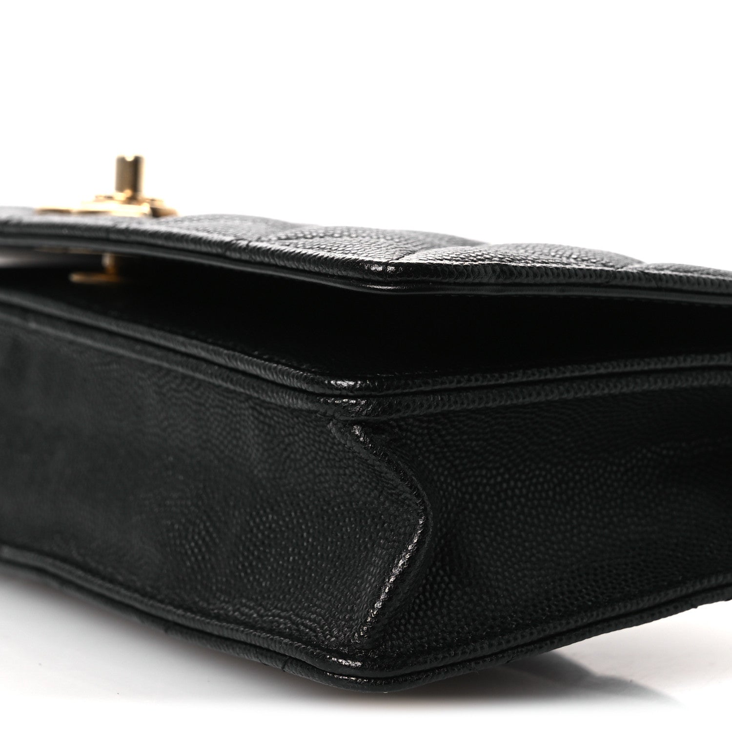 Chanel Caviar Quilted Camellia Clutch With Chain Black 11 of 13