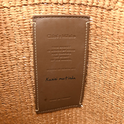 Chloe X MIFUKO Raffia Large Woody Basket Bag Green 6 of 14