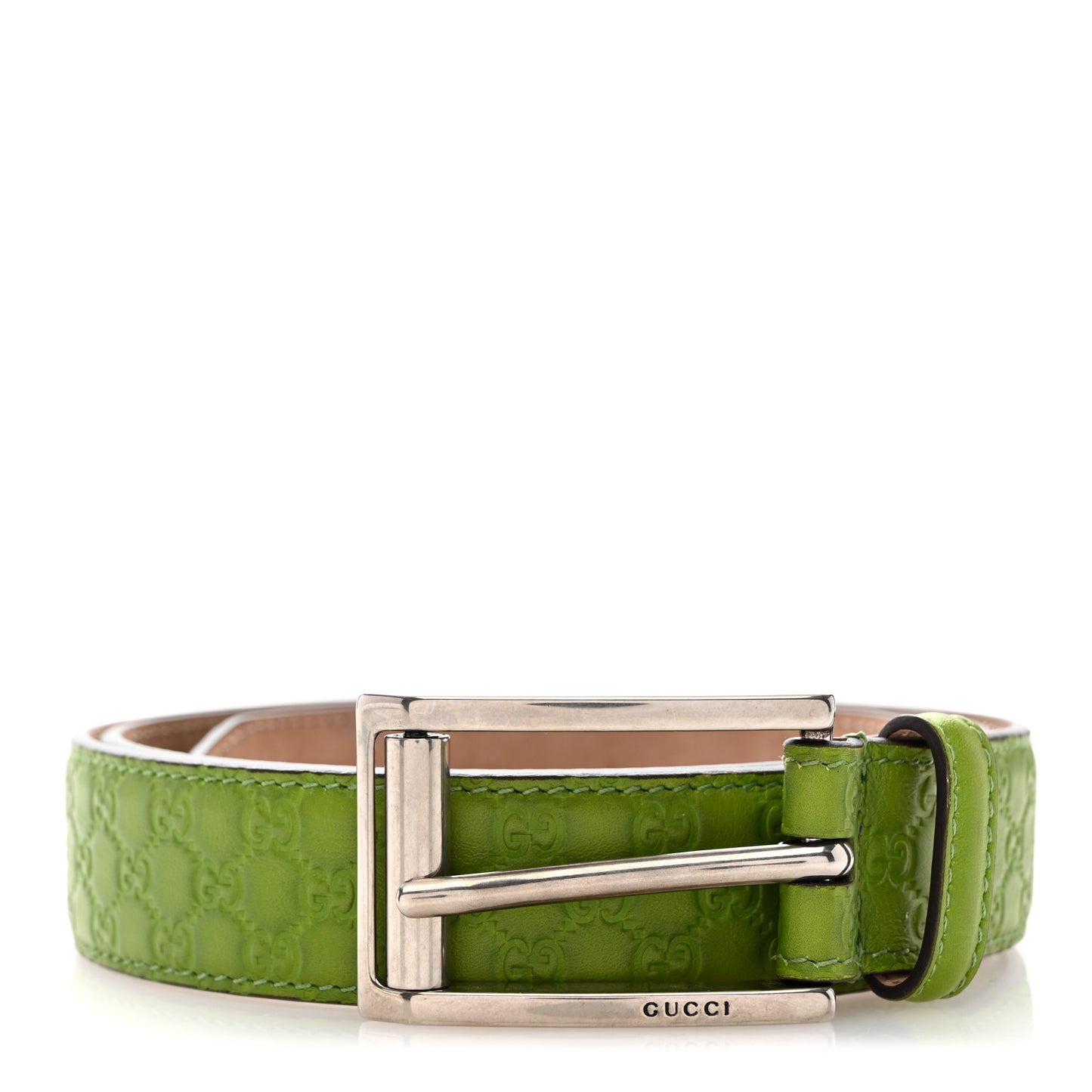 Microguccissima Calfskin Belt 90 36 Green