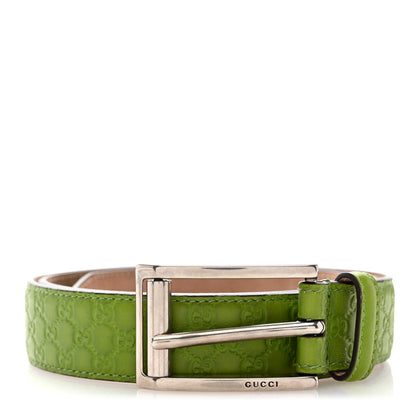 Gucci Microguccissima Calfskin Belt 90 36 Green 1 of 8