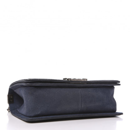 Chanel Iridescent Caviar Quilted Medium Boy Flap Dark Blue 3 of 10