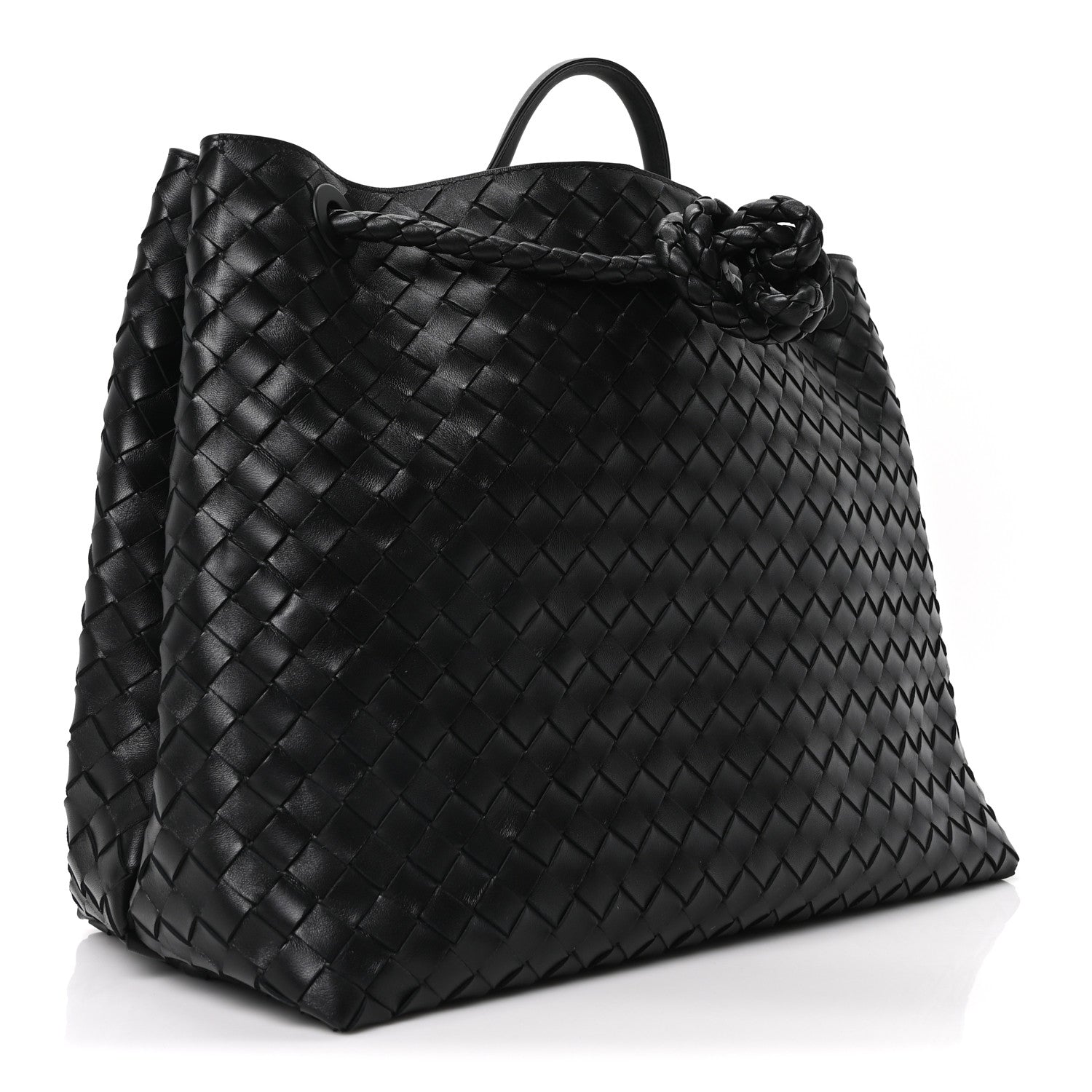 Bottega Veneta Nappa Intrecciato Large Andiamo Shoulder Bag Black 3 of 9