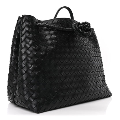 Bottega Veneta Nappa Intrecciato Large Andiamo Shoulder Bag Black 3 of 9