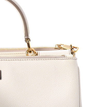Dolce & Gabbana Dauphine Miss Sicily Double Zip Satchel White 12 of 14