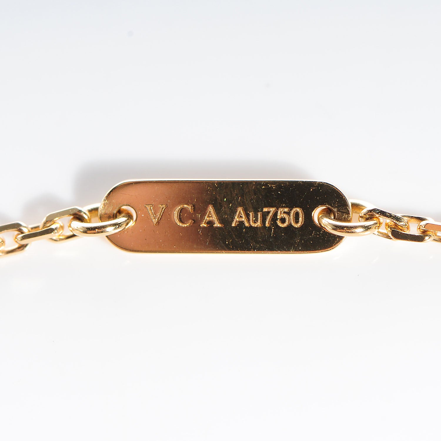 Van Cleef & Arpels 18K Yellow Gold Vintage Alhambra Pendant Necklace 4 of 7