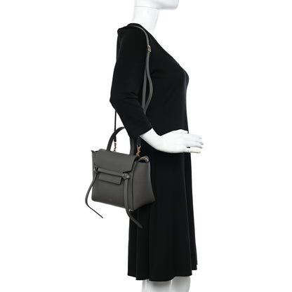 Celine Grained Calfskin Nano Belt Bag Grey 2 of 10