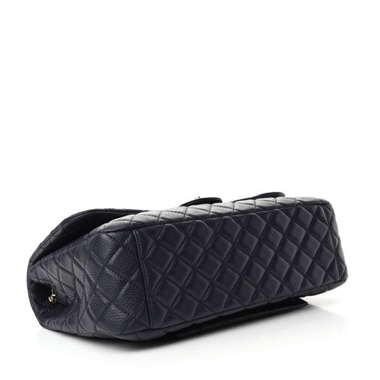 Chanel Calfskin Quilted Small XXL Travel Flap Bag Navy 4 of 11