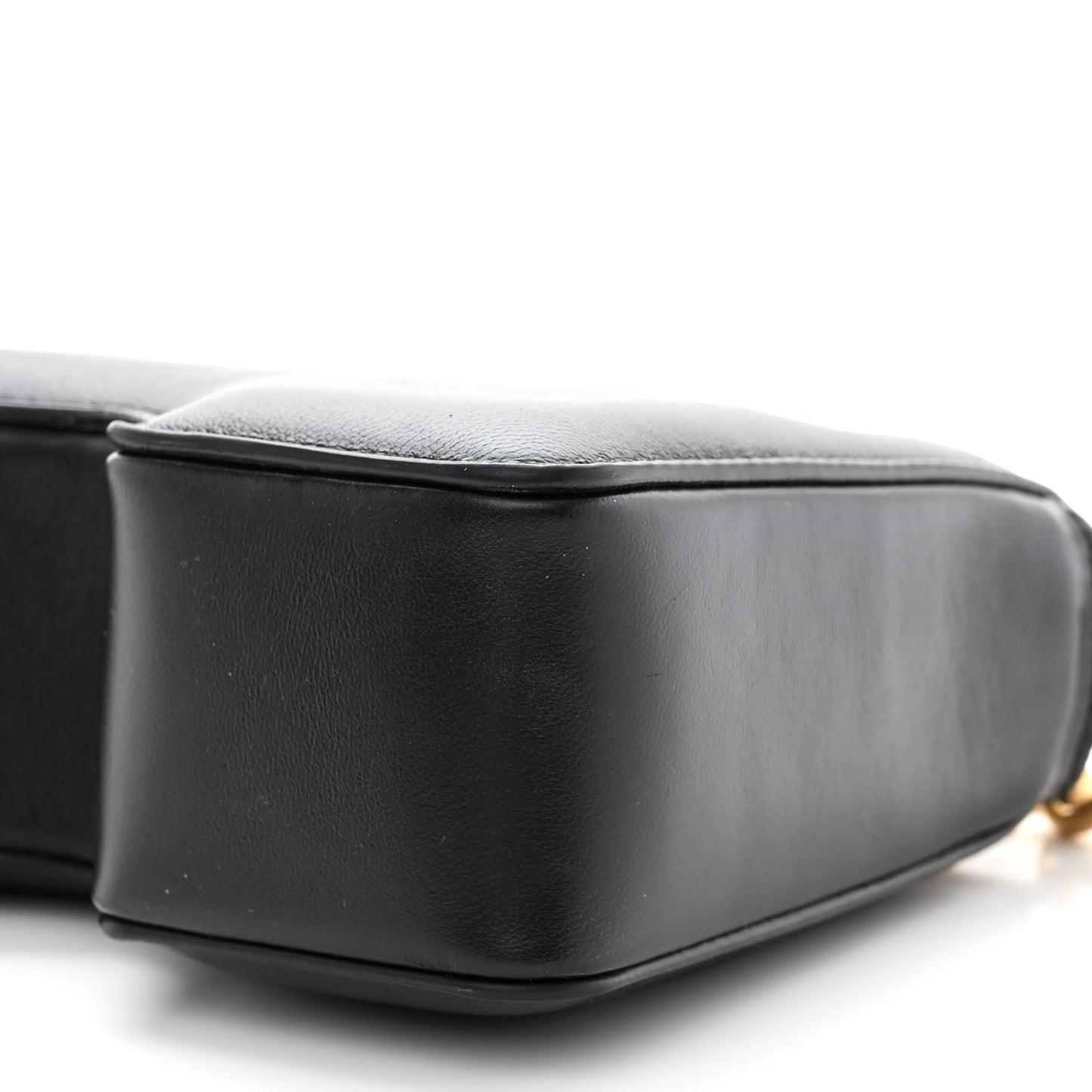 OFF WHITE Calfskin Burrow Chain Bag Black