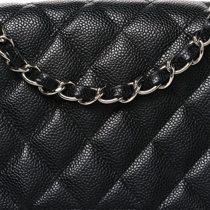 Chanel Caviar Quilted Jumbo Single Flap Black 8 of 11