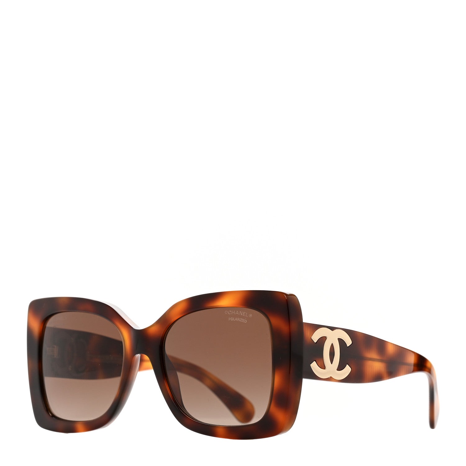 Chanel Square Polarized CC Sunglasses 5494 Tortoise Brown 1 of 7