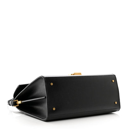 Saint Laurent Grain de Poudre Medium Classic Monogram Cassandra Top Handle Black 4 of 12