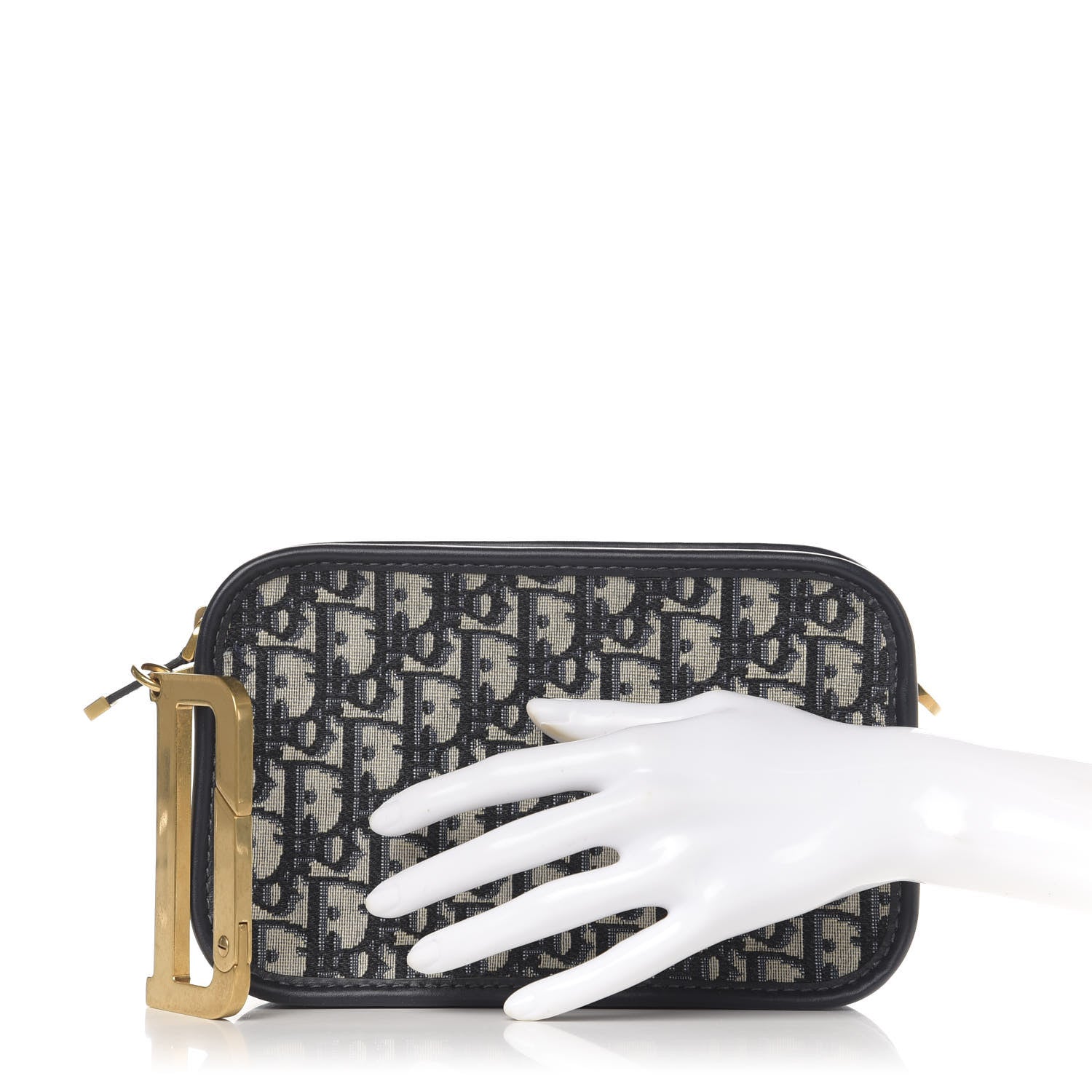 Christian Dior Oblique Diorquake Clutch Blue 2 of 7