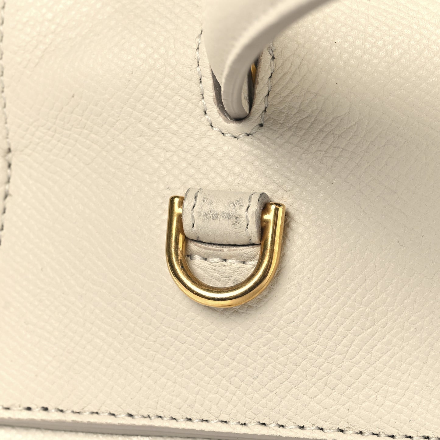 Grained Calfskin Mini Belt Bag White
