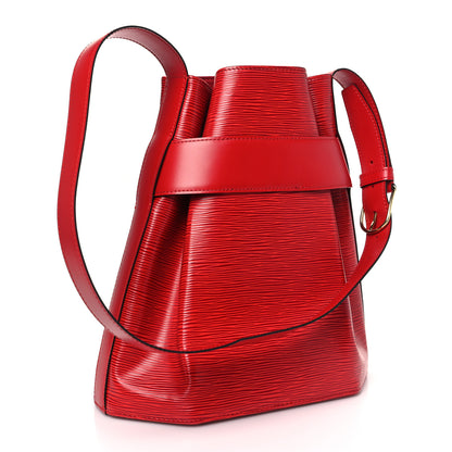 Louis Vuitton Epi Sac D'epaule Castillan Red 3 of 8