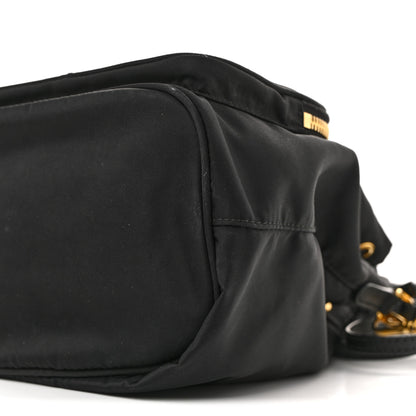 Prada Saffiano Tessuto Nylon Mini Bucket Crossbody Bag Black 10 of 12
