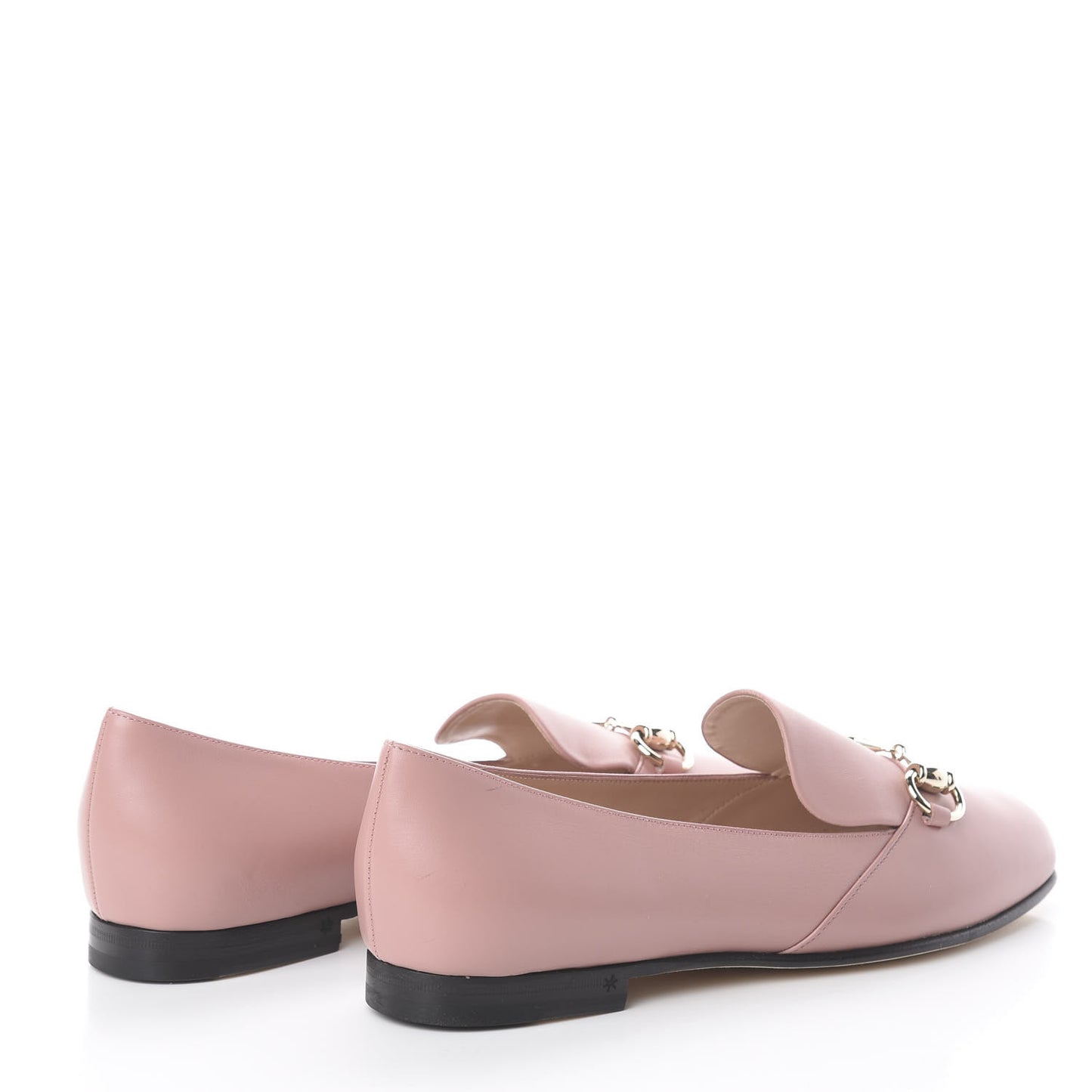 Calfskin Horsebit Flats 37.5 Soft Pink