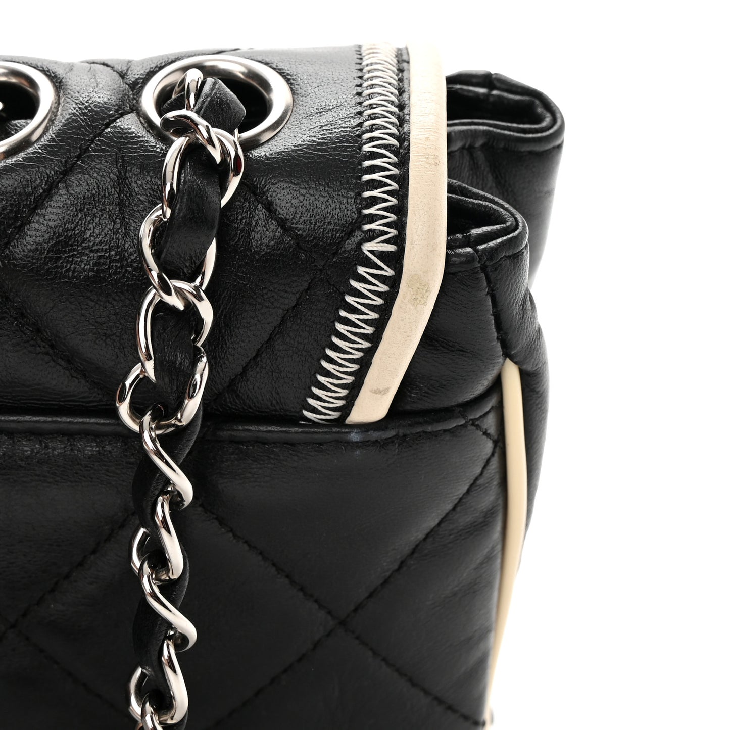 Lambskin East West Mademoiselle Flap Black