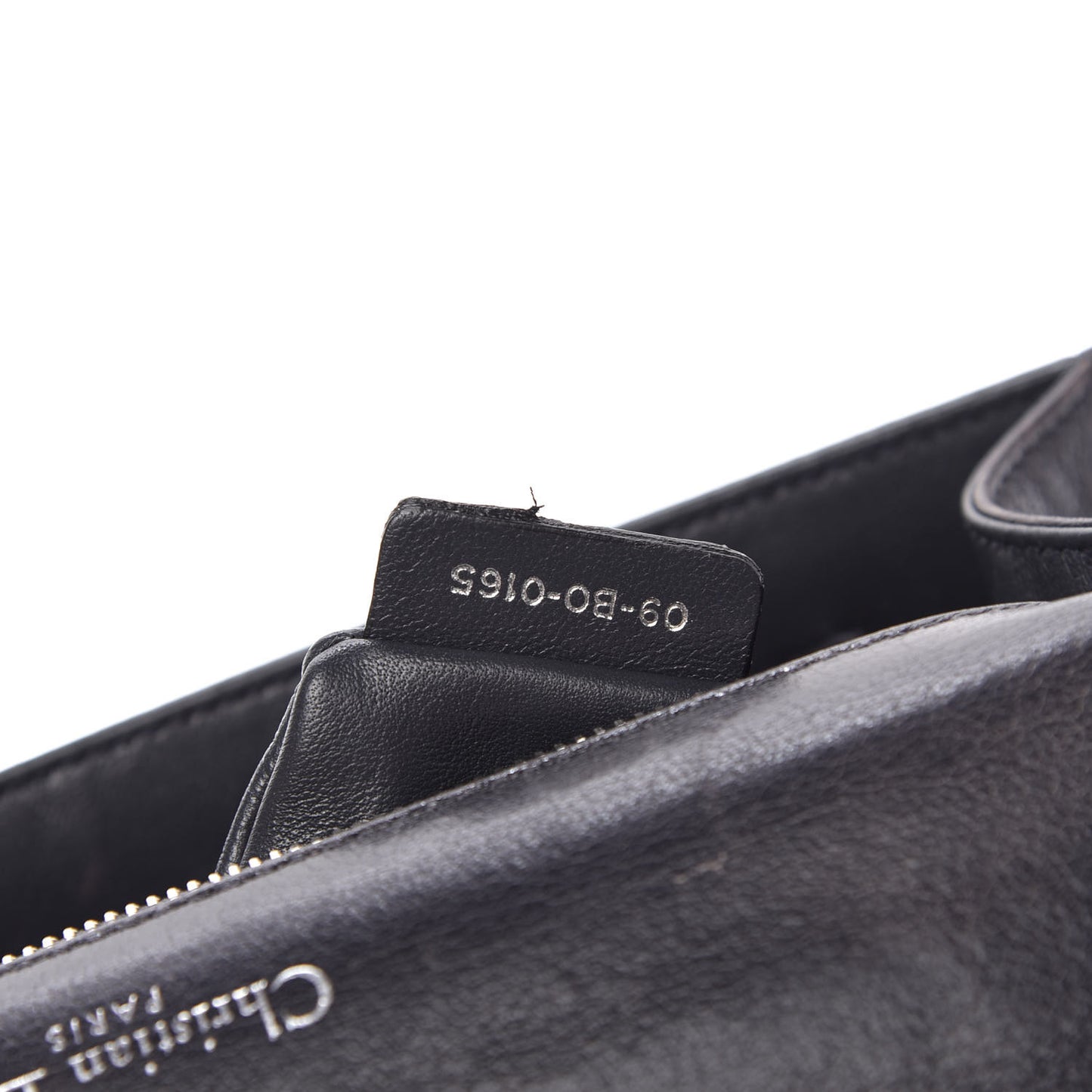 Grained Calfskin Medium Diorama Flap Bag Black
