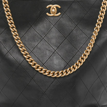 Chanel Calfskin Stitched Large Button Up Hobo Black 8 of 10
