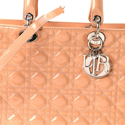 Christian Dior Patent Cannage Large Lady Dior Rose Clair 8 of 10