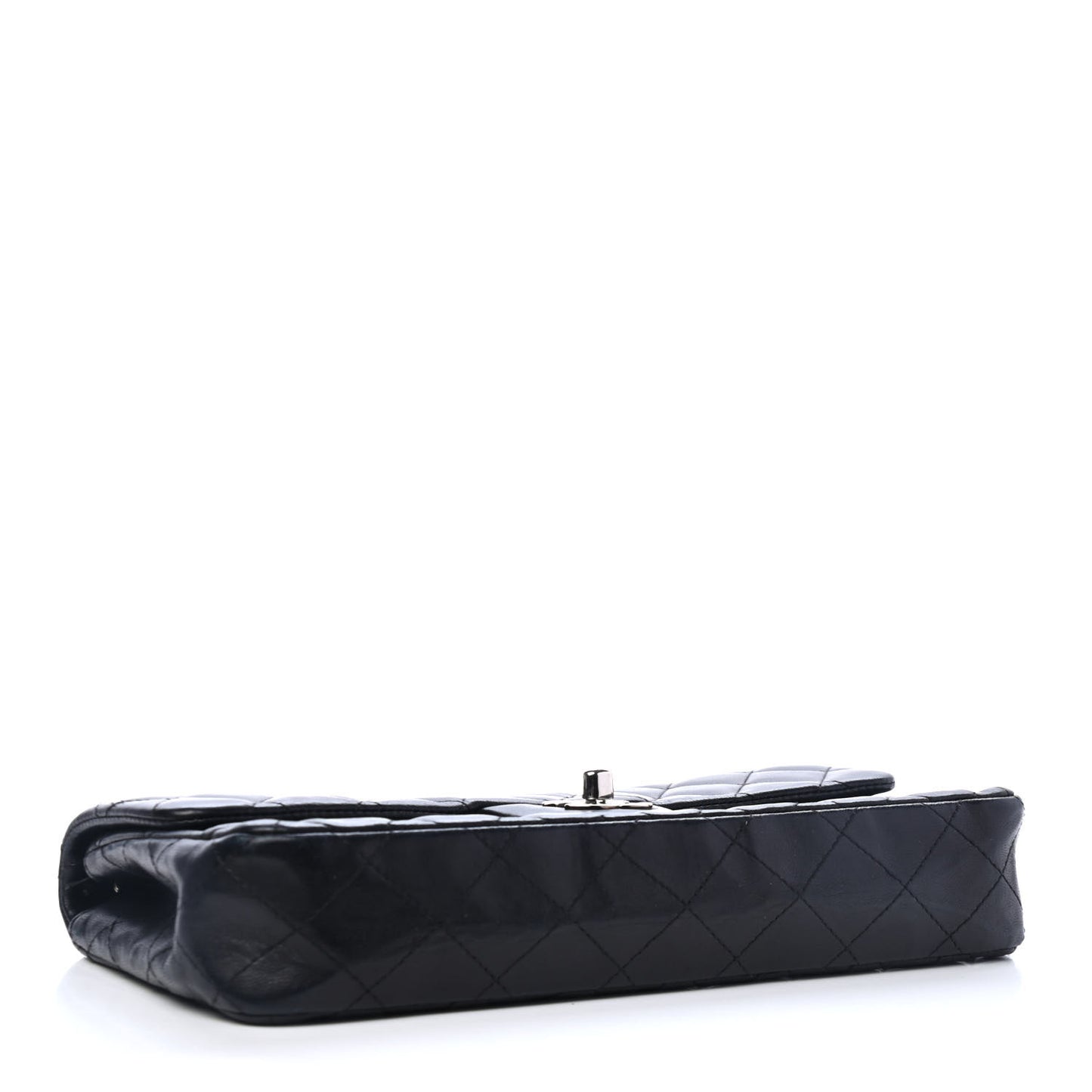 Lambskin Quilted East West Flap Black