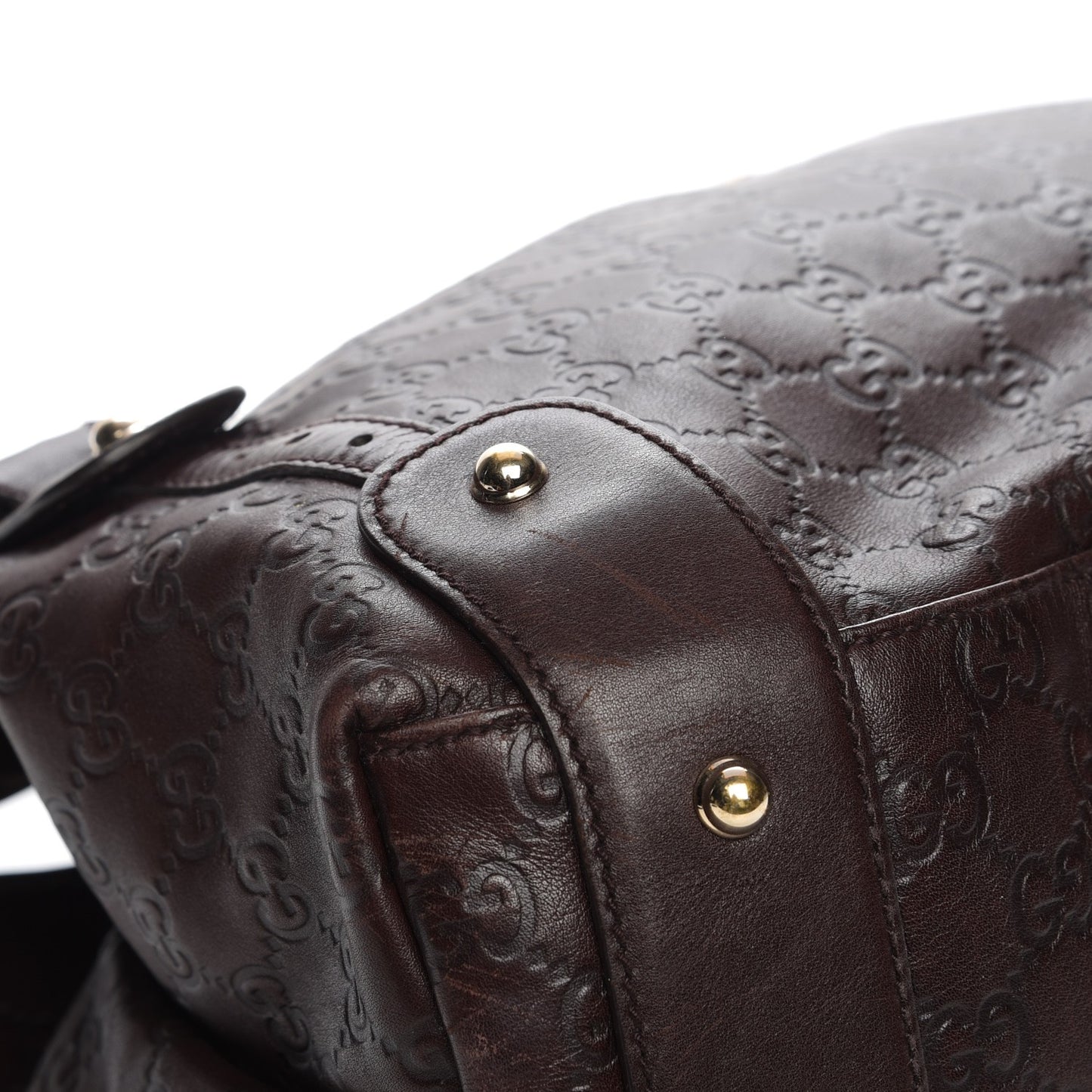 Guccissima Medium Pelham Shoulder Bag Dark Brown