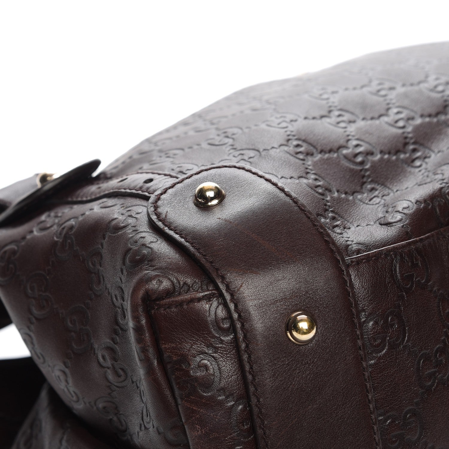 Gucci Guccissima Medium Pelham Shoulder Bag Dark Brown 8 of 9