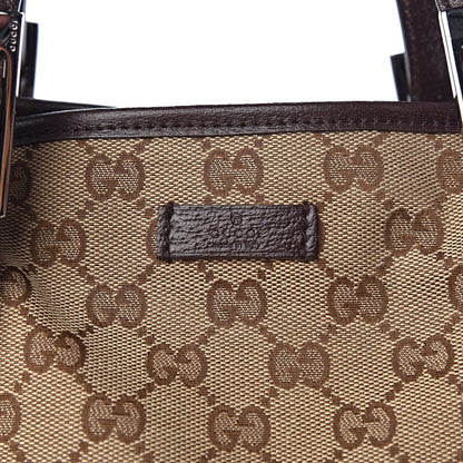 Gucci GG Monogram Medium Web Handle Vertical Tote Bag Dark Brown 8 of 10