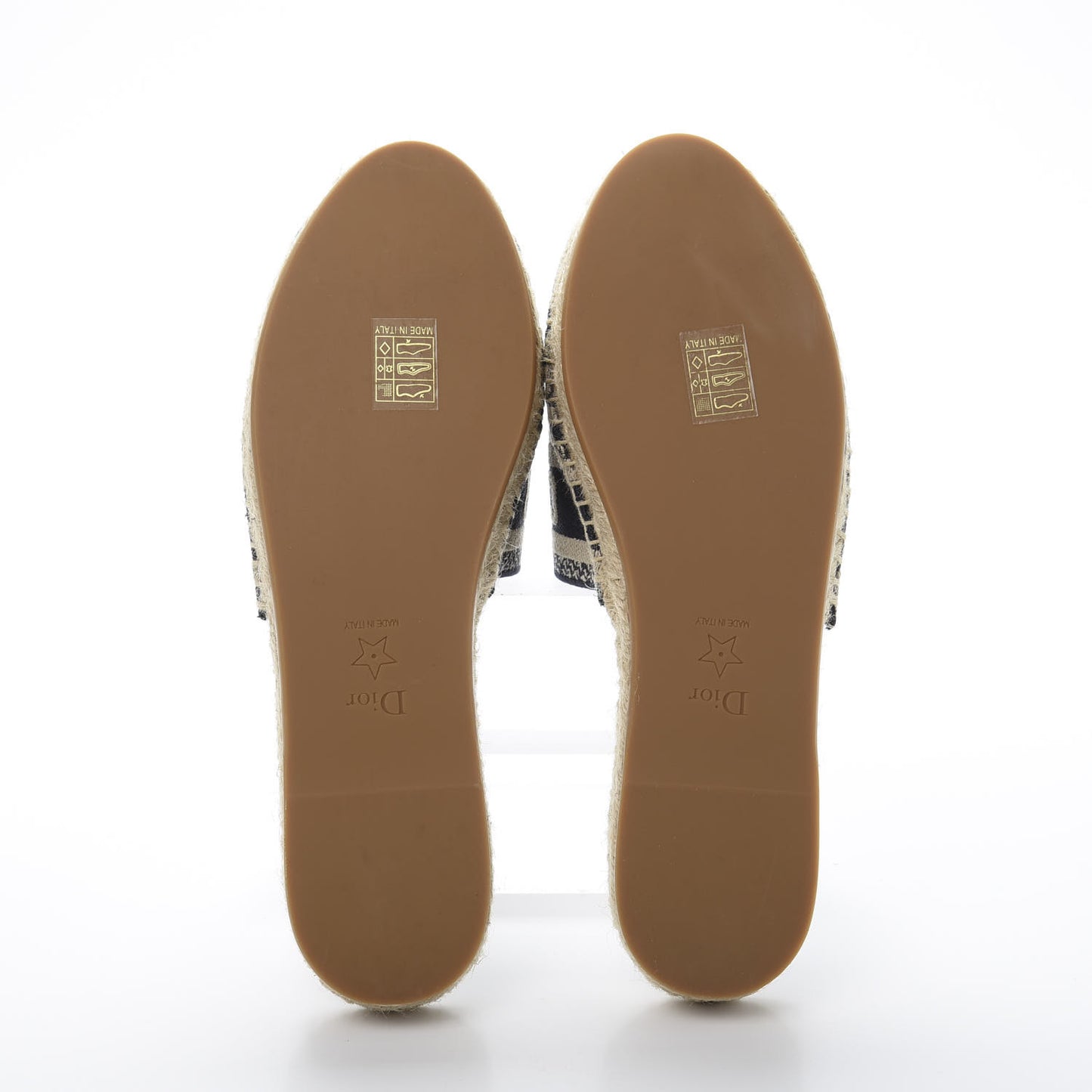 Oblique Embroidered Granville Espadrille 15mm Slippers 39.5 Deep Blue