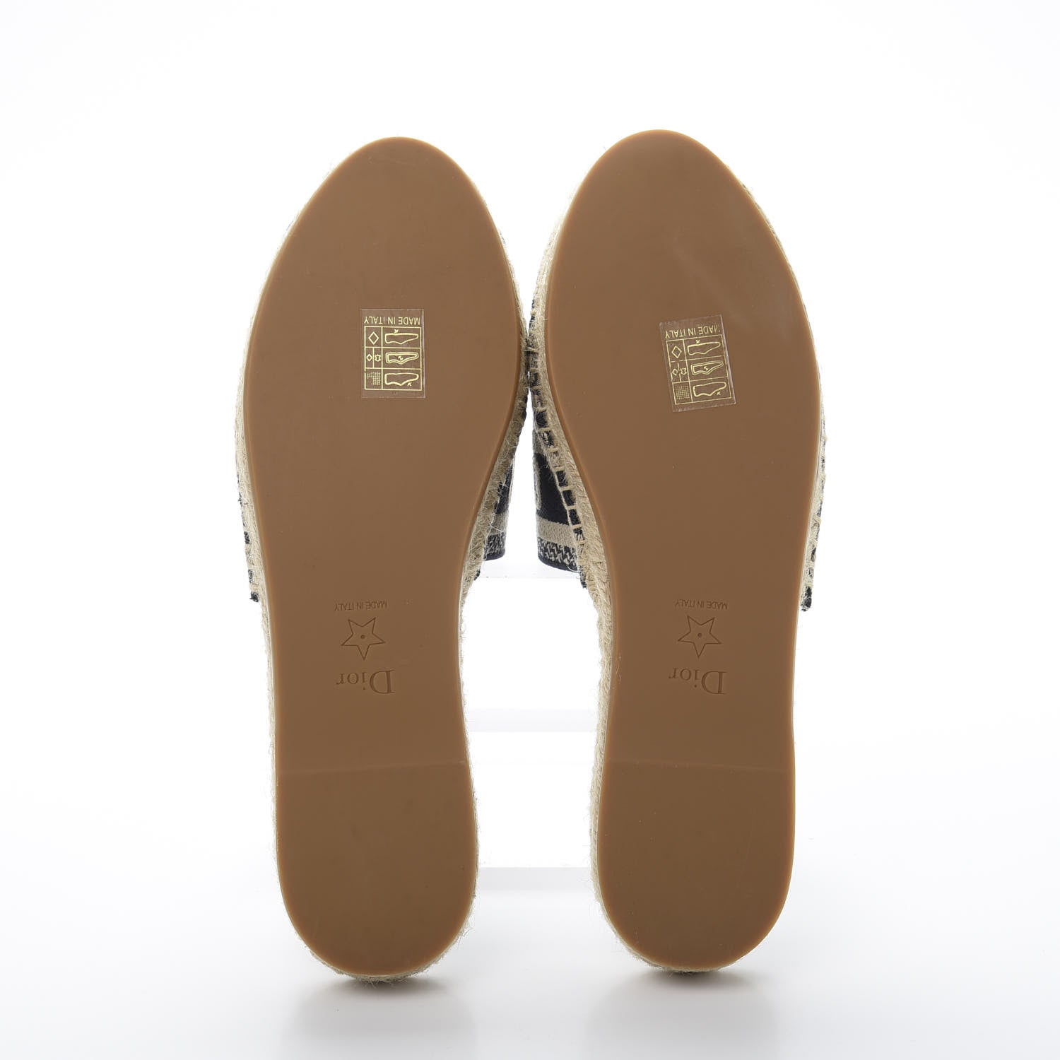 Christian Dior Oblique Embroidered Granville Espadrille 15mm Slippers 39.5 Deep Blue 5 of 9