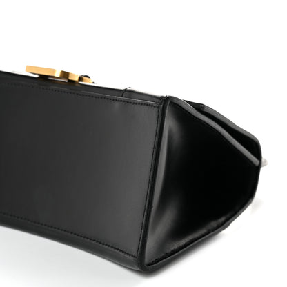 Balenciaga Shiny Box Calfskin Small Hourglass Top Handle Bag Black 8 of 8