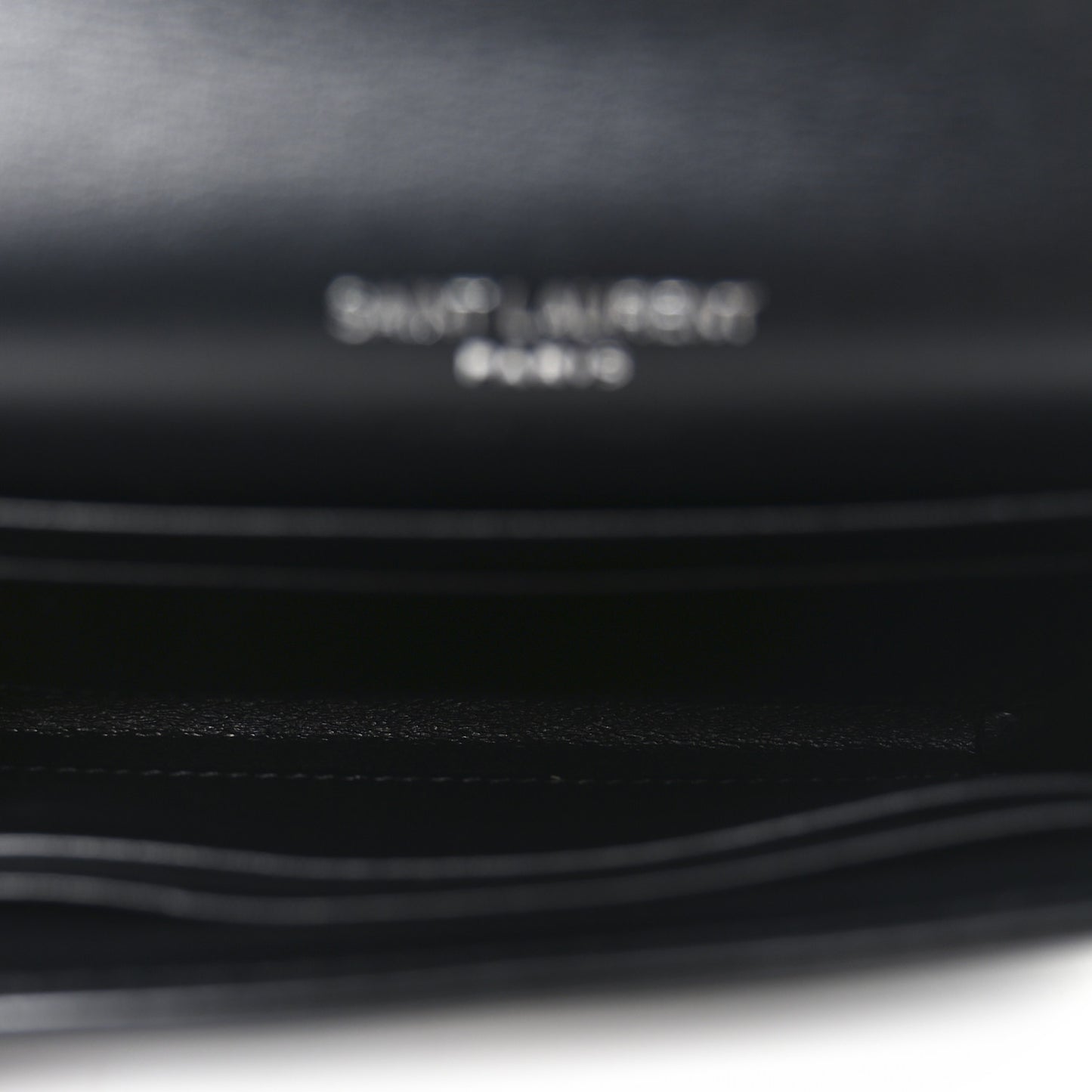 Patent Calfskin Small Monogram Envelope Wallet Black