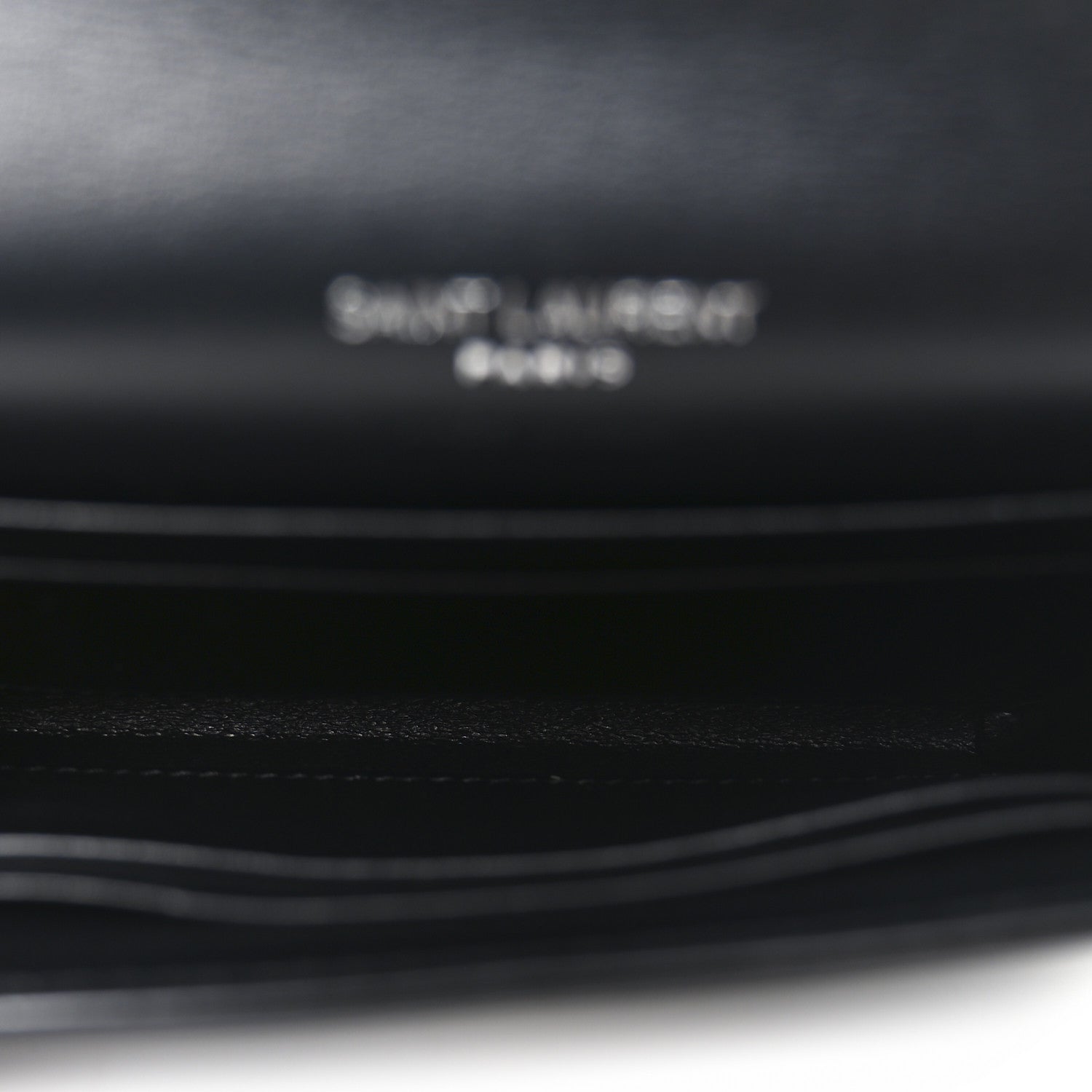 Saint Laurent Patent Calfskin Small Monogram Envelope Wallet Black 5 of 6