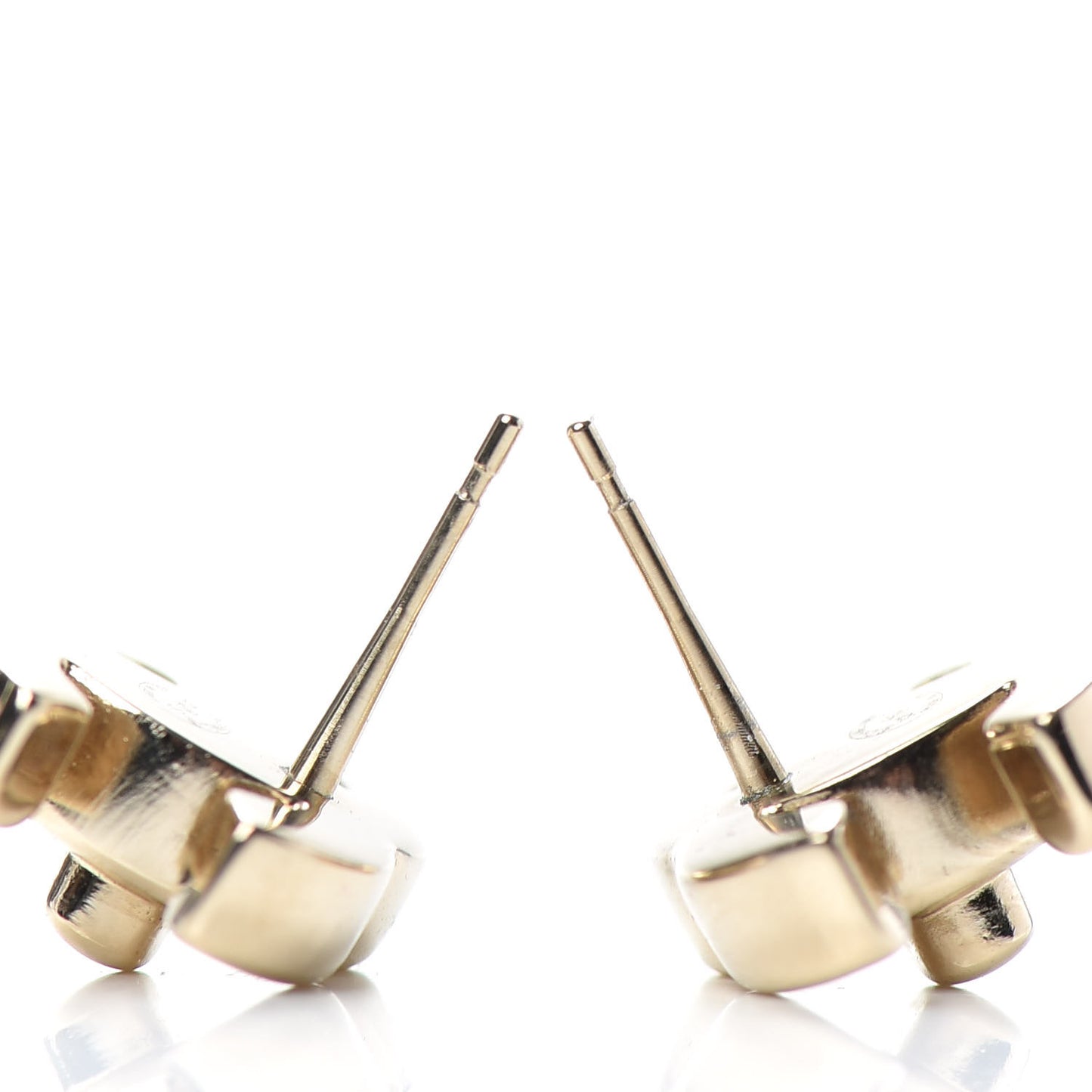 Metal CC Turnlock Earrings Gold