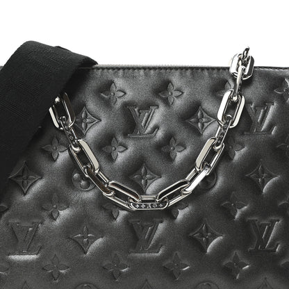 Louis Vuitton Lambskin Embossed Monogram Coussin PM Anthracite 7 of 9