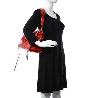 Balenciaga Supple Grained Calfskin Classic Silver Hardware Highlight City Rouge Fraise 3 of 10