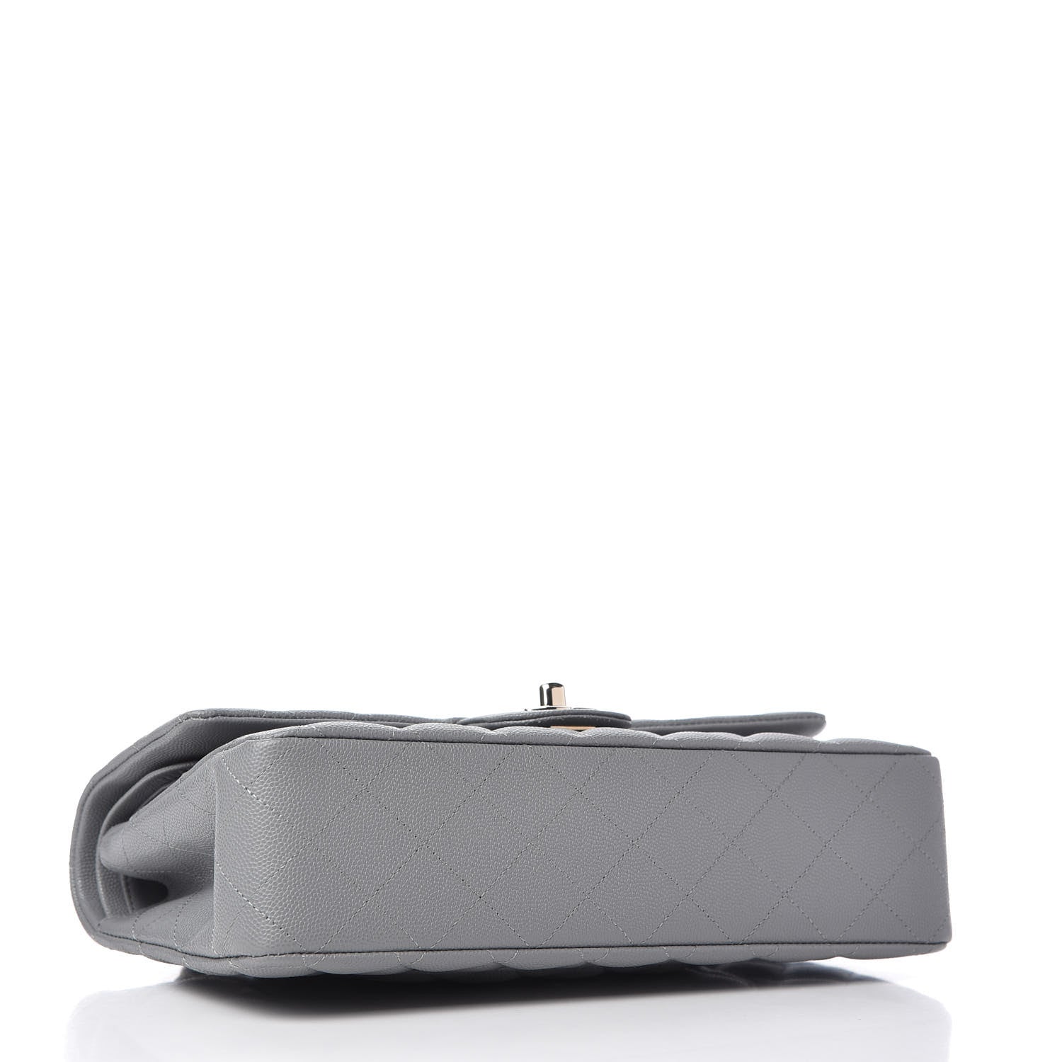 Chanel Caviar Quilted Medium Double Flap Grey 4 of 12