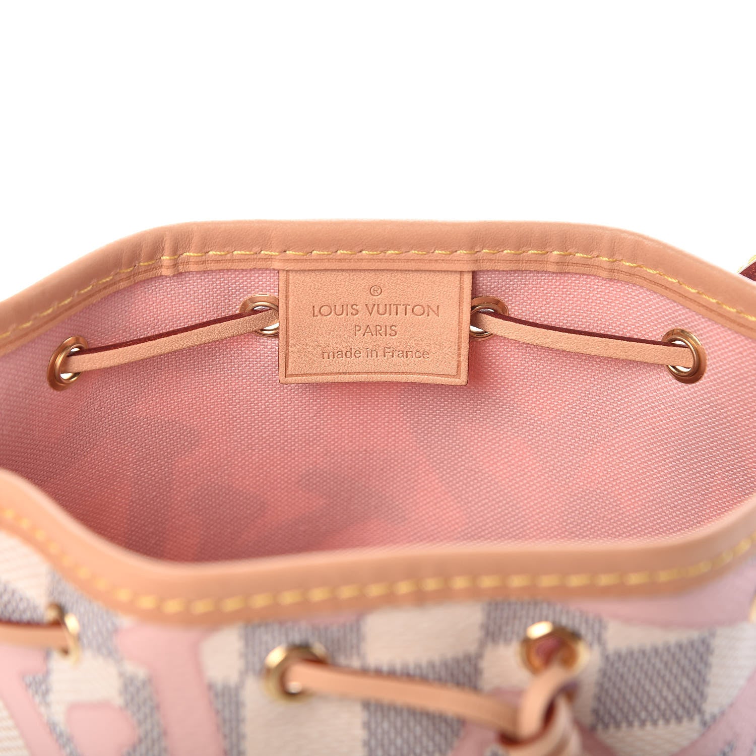 Louis Vuitton Damier Azur Tahitienne Nano Noe Rose Ballerine 8 of 9
