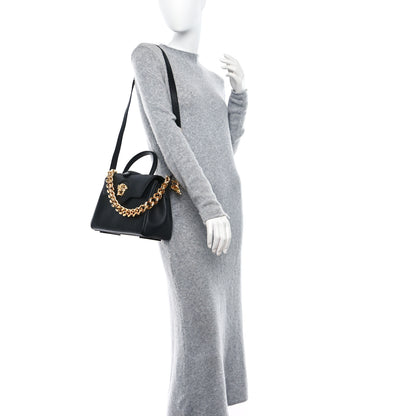 Versace Grained Calfskin La Medusa Top Handle Bag Black 2 of 9