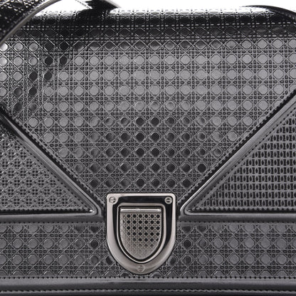 Christian Dior Metallic Patent Micro-Cannage Medium Diorama Flap Bag Silver 10 of 11