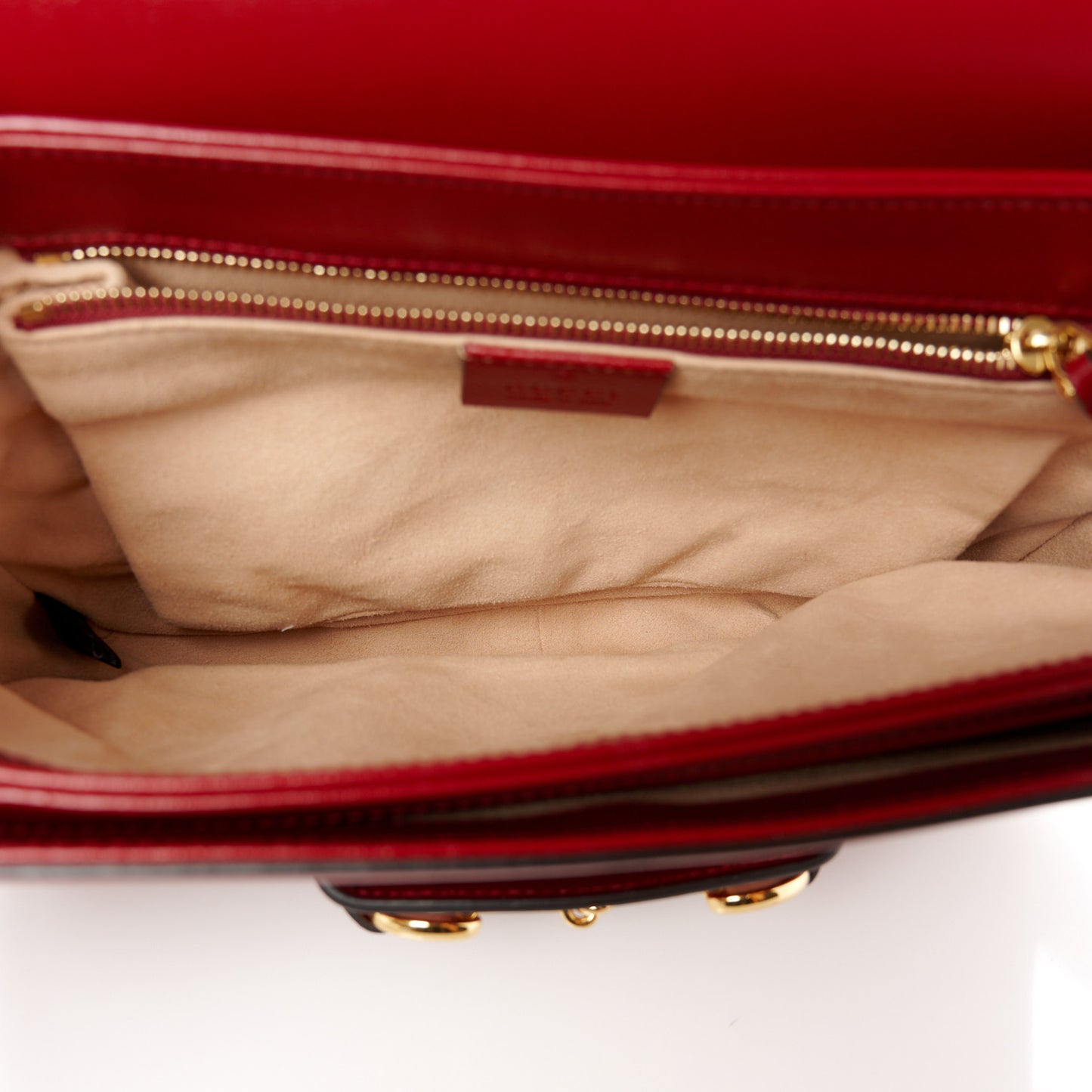 Azalea Calfskin Horsebit 1955 Shoulder Bag New Cherry Red