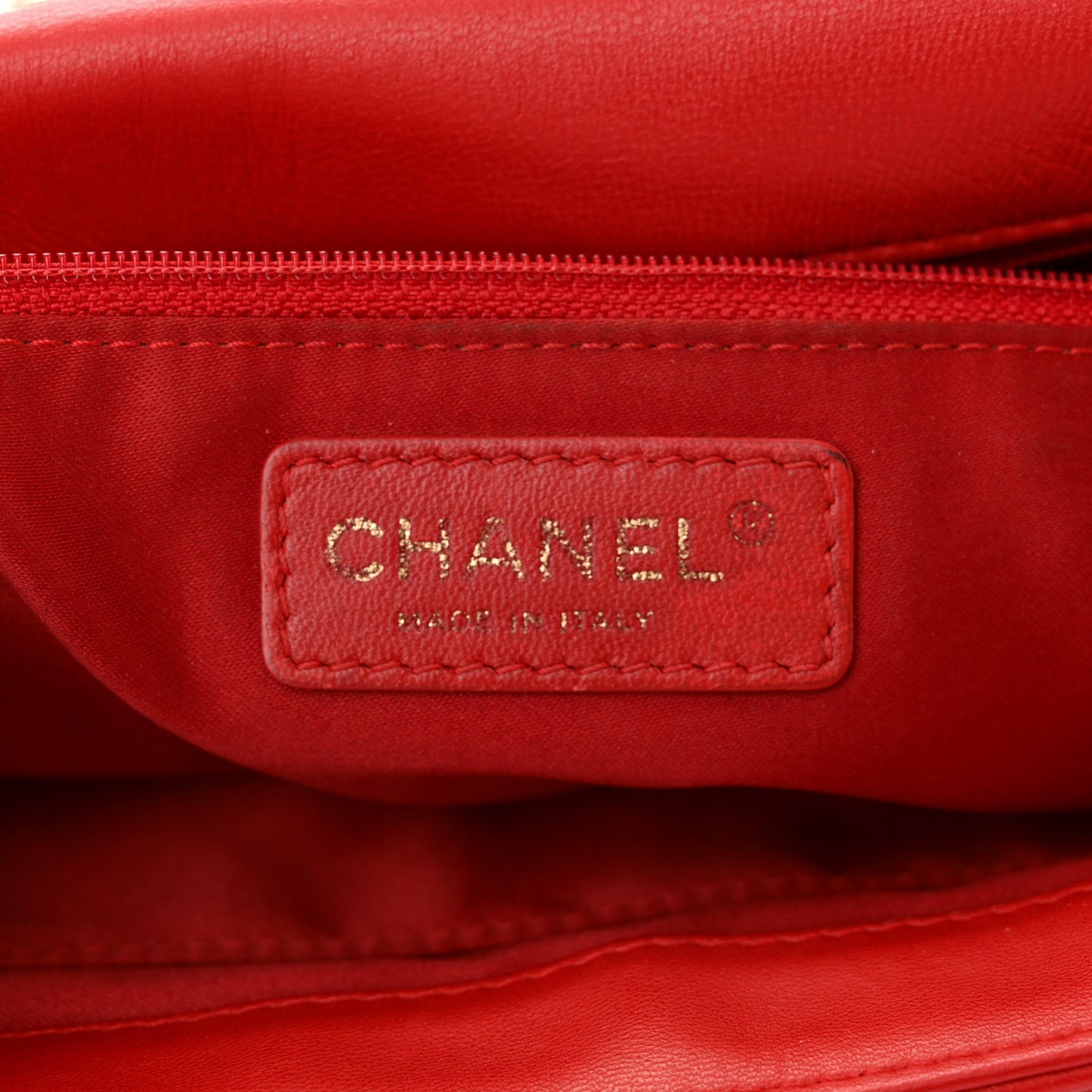 Lambskin Quilted Large Now and Forever Flap Red