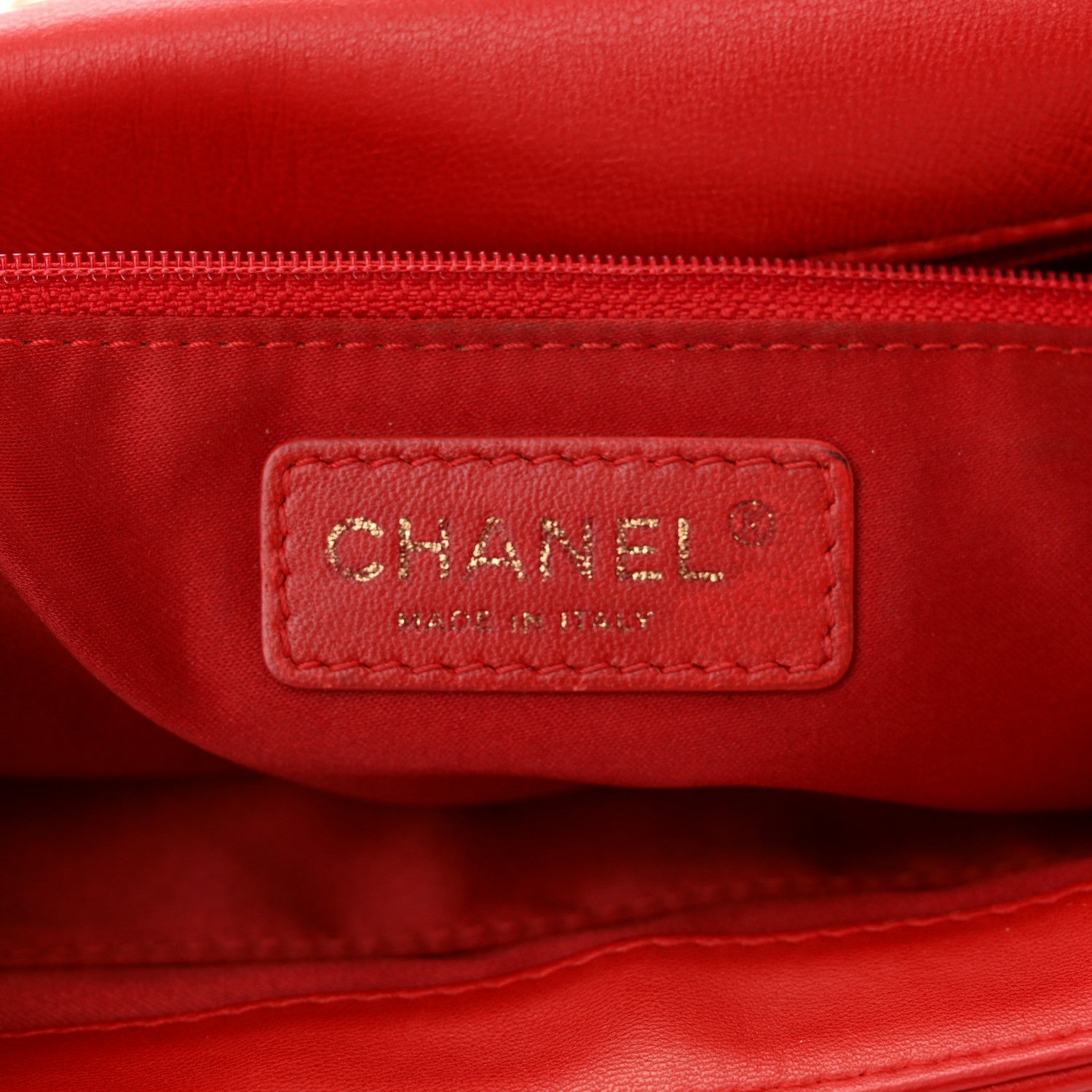 Chanel Lambskin Quilted Large Now and Forever Flap Red 6 of 14