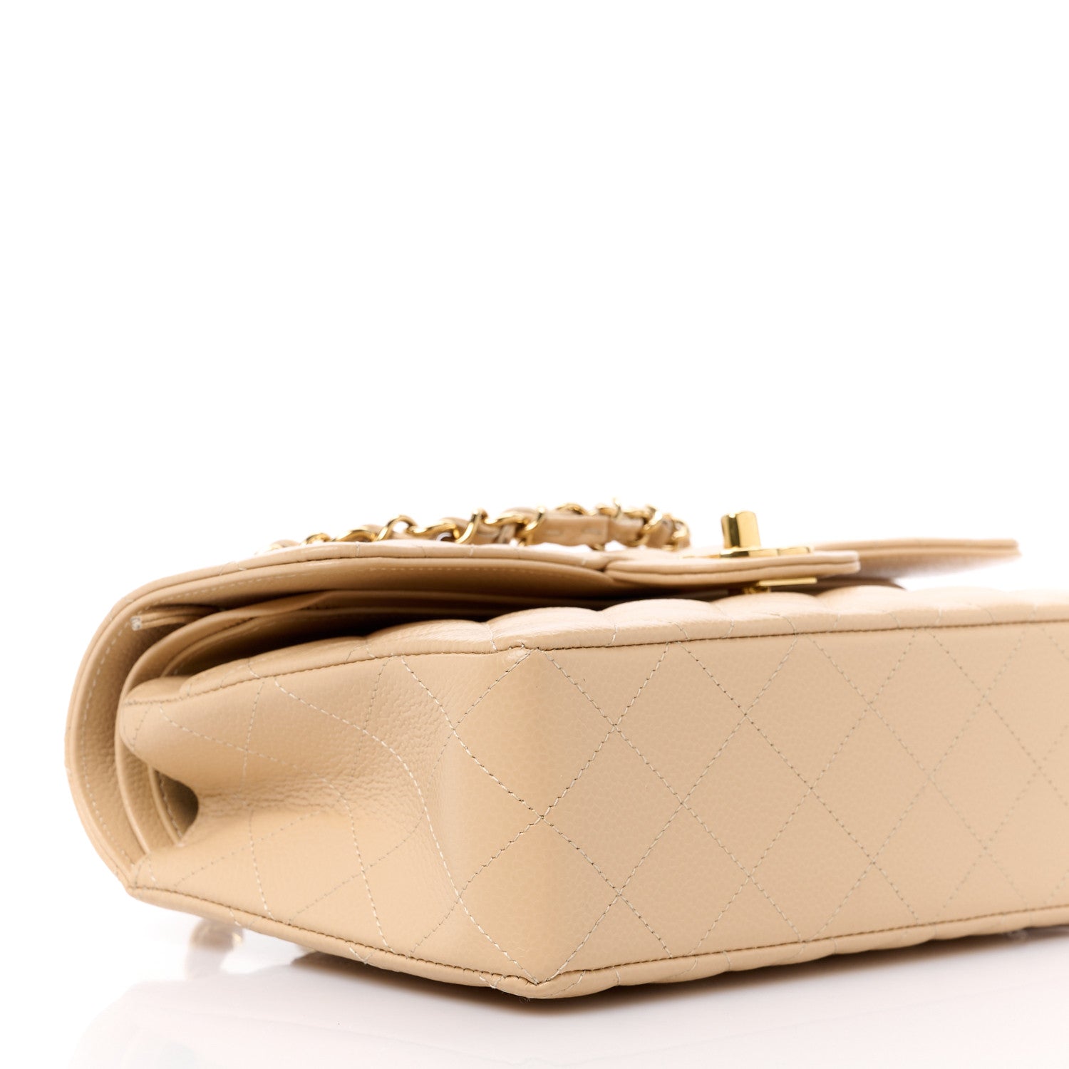 Chanel Caviar Quilted Small Double Flap Beige 10 of 13