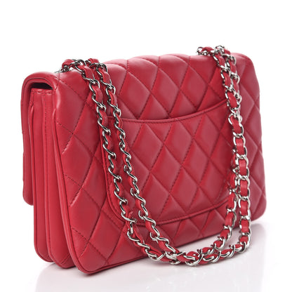 Chanel Lambskin Quilted Medium 3 Flap Dark Pink 3 of 10