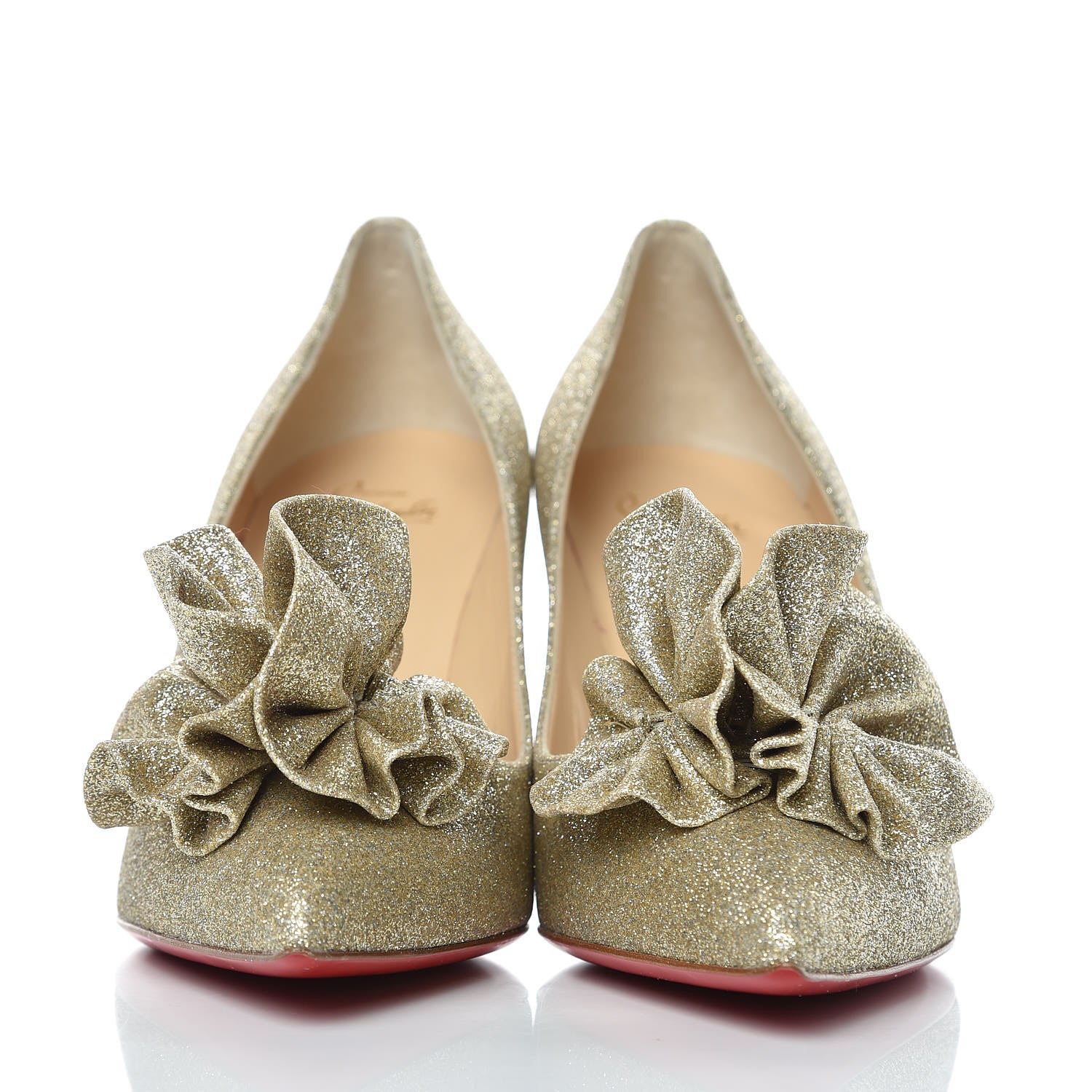 Christian Louboutin Glitter Anemosea 85 Sandals 40.5 Gold 2 of 7