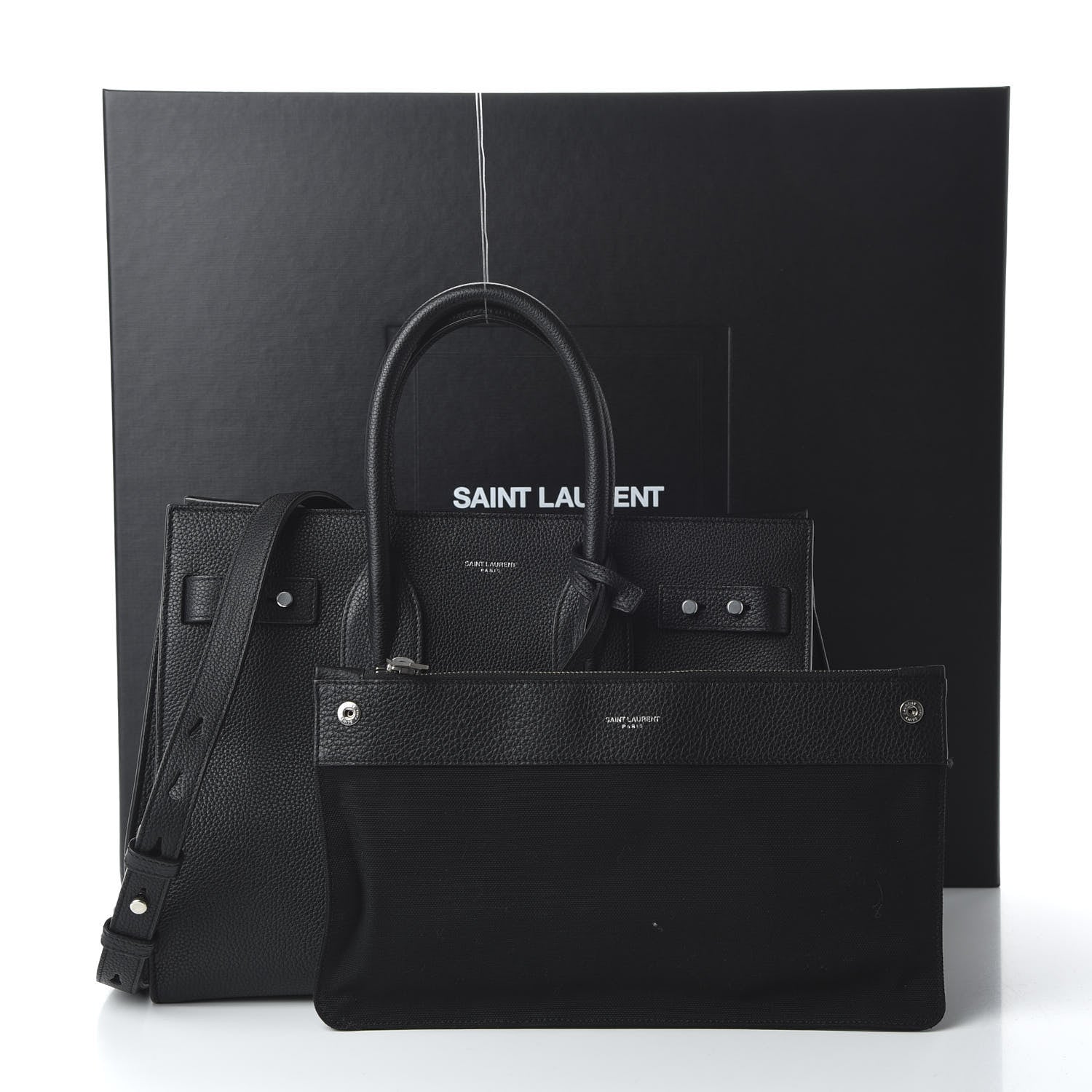 Saint Laurent Grained Calfskin Small Supple Sac De Jour Black 11 of 11