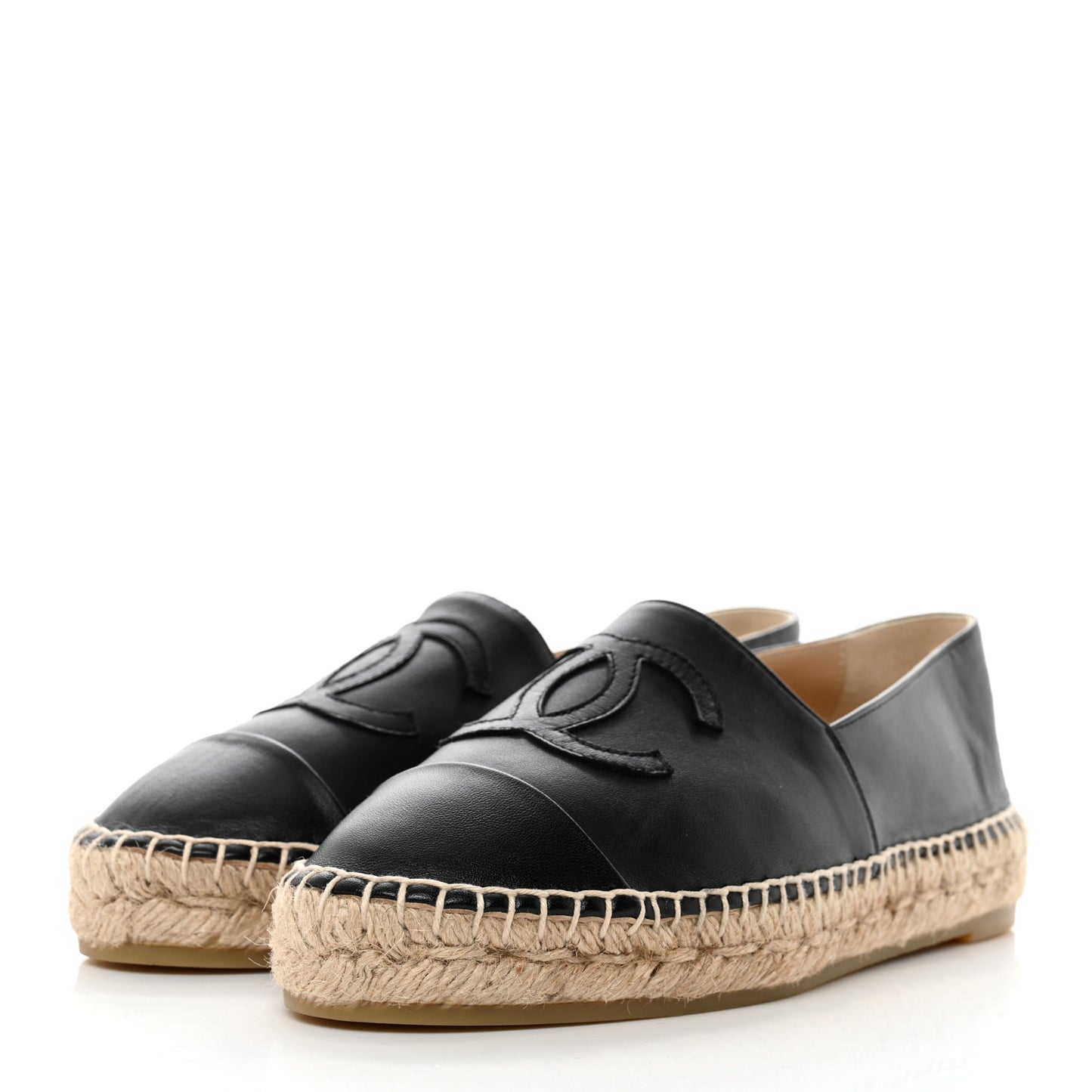 Lambskin CC Espadrilles 37 Black