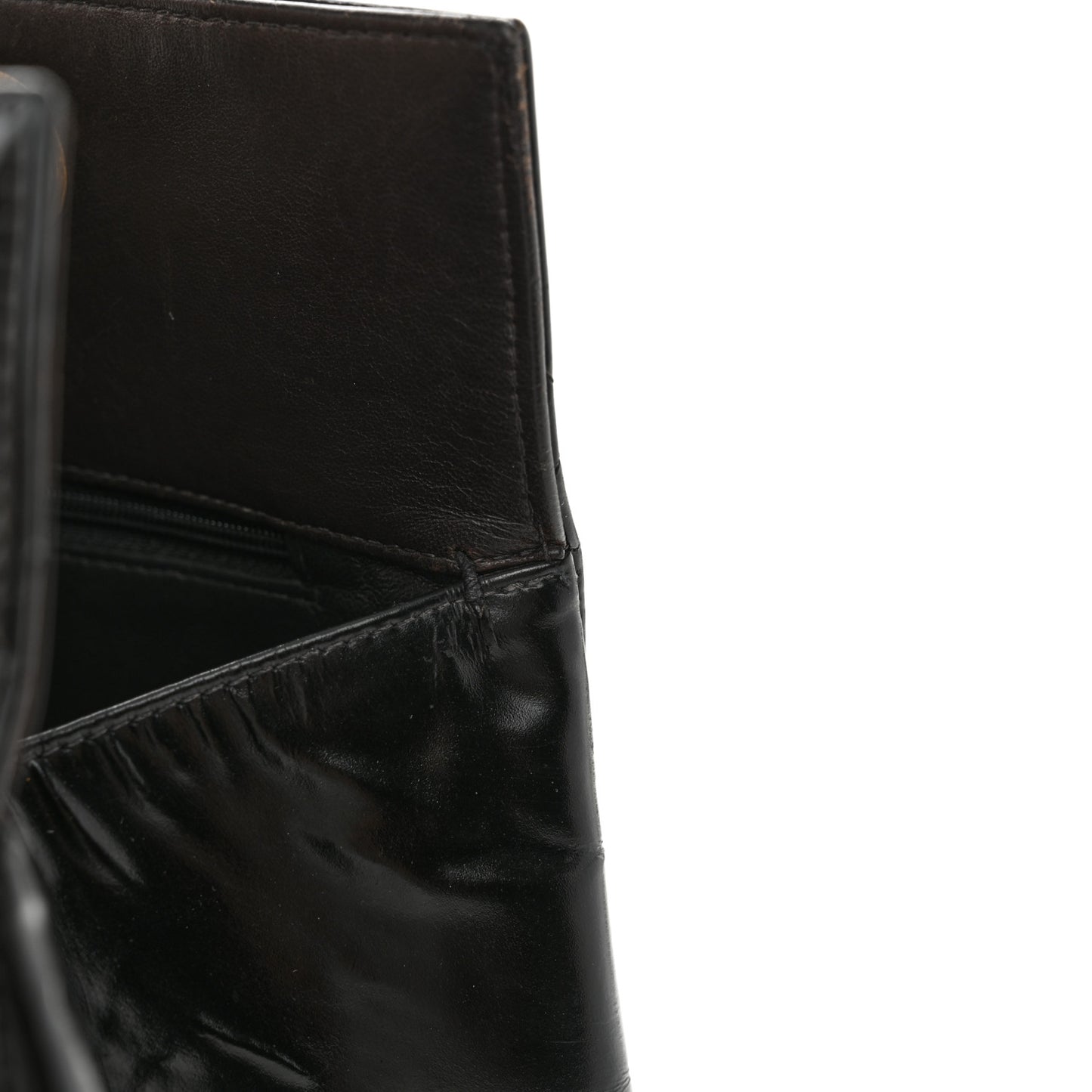Patent Quilted Grand Shopping Tote GST Black