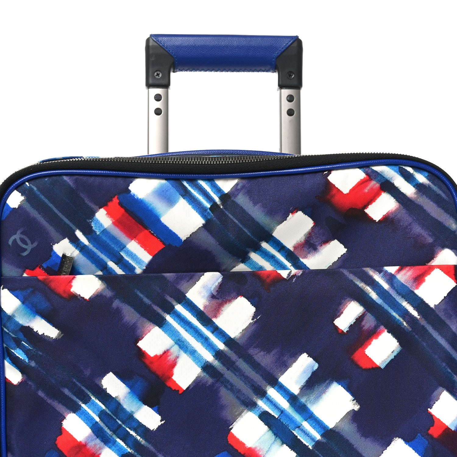 Chanel Nylon Airline Printed Coco Case Trolley Blue Red White 8 of 10